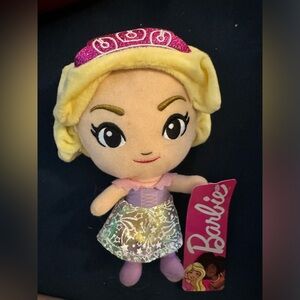 Barbie Princess Sparkly 7” Pink Tiara Plush With Tag